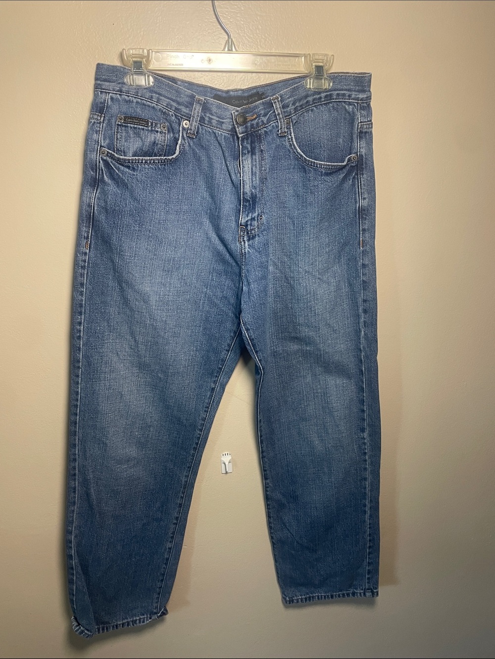 Calvin Klein Jeans Relaxed Straight  Denim Vintage Y2K 34X30 Mens 100% Cotton